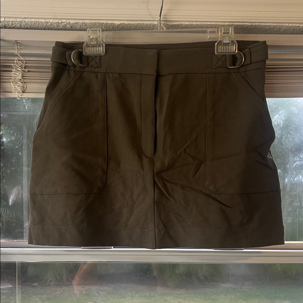 Express Olive Mini Skirt